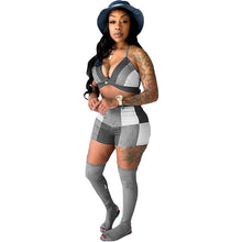 Load image into Gallery viewer, Hot selling Plaid bra set AY1963