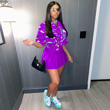 Load image into Gallery viewer, Shirt pleated sexy skirt two piece set AY1979