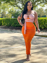 Load image into Gallery viewer, Skinny Strapless color matching sexy dress AY2019