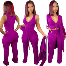 Load image into Gallery viewer, Fashion solid color three piece set AY1888