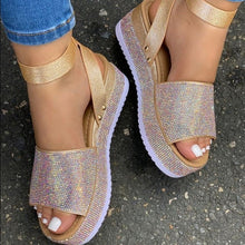 Load image into Gallery viewer, Rhinestone  flat buckle fish mouth women's shoes HPSD217
