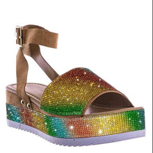 Load image into Gallery viewer, Rhinestone  flat buckle fish mouth women's shoes HPSD217