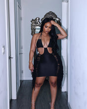 Load image into Gallery viewer, Fringed skirt tie sexy dress AY2029