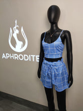 Load image into Gallery viewer, Fashion plaid sling set AY1009