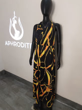 Load image into Gallery viewer, Deep V open back split gradient dress AY1136