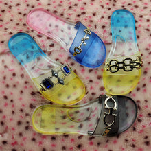 Load image into Gallery viewer, New colorful gradient flat slippers HPSD075