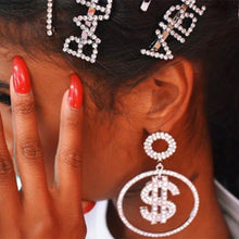 Load image into Gallery viewer, Hot selling dollar rhinestone earrings XS4043