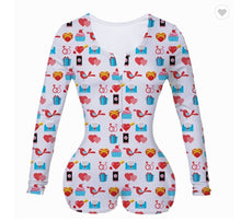 Load image into Gallery viewer, Valentine's Day rose print jumpsuit AH2033