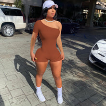 Load image into Gallery viewer, New ribbed one-shoulder jumpsuit  AY1052