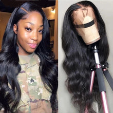 Load image into Gallery viewer, Human Hair 180% Density Lace Front Wigs Body Wave 13x4 Natural Color Wigs(AH5050)