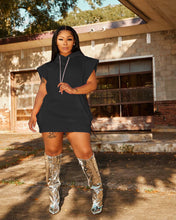 Load image into Gallery viewer, Plush hooded sweater fleece dress(AY1616)