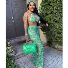 Load image into Gallery viewer, Printed Wide Leg Pants Three Piece Set AY1856