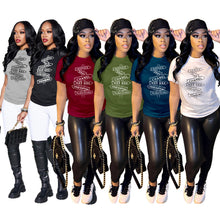 Load image into Gallery viewer, Casual Letter Print Short Sleeve T-Shirt(AY1763)