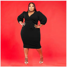 Load image into Gallery viewer, Fashion puff sleeve one-piece dress(AY1279)