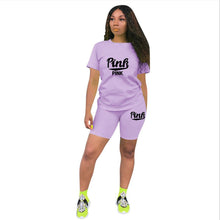Load image into Gallery viewer, PINK sports shorts suit AY1040