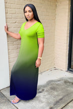 Load image into Gallery viewer, Newest gradient short sleeve dress AY1118