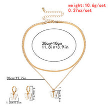Load image into Gallery viewer, Hot selling butterfly necklace earrings set