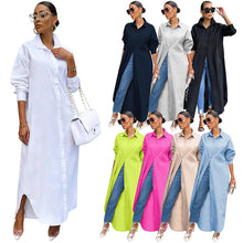 Load image into Gallery viewer, Fashion Solid Color Long Shirt (AY1669)