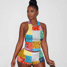 Load image into Gallery viewer, Two-piece multi-color printing stitching vest AY1039