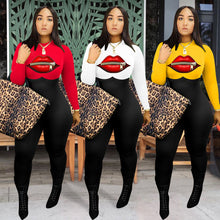 Load image into Gallery viewer, Fashion lip printing casual jumpsuit(AY1227)
