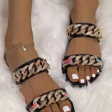 Load image into Gallery viewer, Hot chain flat slippers (HPSD042)