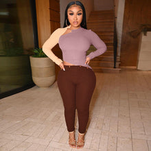 Load image into Gallery viewer, Sexy Patchwork Button Two Piece Set(AY1788)