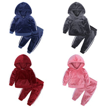 Load image into Gallery viewer, Hot selling children's hooded sweater set(A1161-1)
