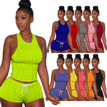 Load image into Gallery viewer, Yoga Sports Tank Top Shorts Set AY1071