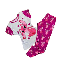 Load image into Gallery viewer, women's cartoon printed short-sleeved trousers two-piece suit