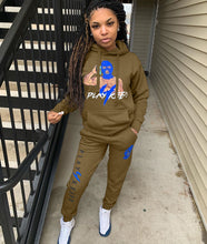 Load image into Gallery viewer, Cartoon letter printed sports suit(A11272)