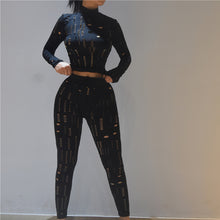 Load image into Gallery viewer, Sexy Hollow Skinny Pants Set(AY1601)