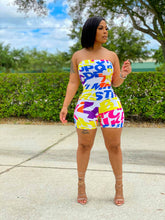 Load image into Gallery viewer, Hot stretch tube top letter print jumpsuit AY1121