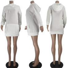 Load image into Gallery viewer, Hooded plus fleece sweater dress(AY1656)