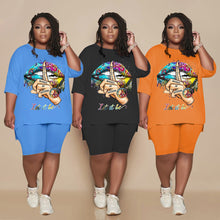 Load image into Gallery viewer, Colorful lip fashion printing suit AY1085