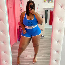 Load image into Gallery viewer, Letter printing two-piece plus suit AY1058