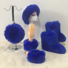 Load image into Gallery viewer, Colorful plush boots round pack four-piece suit(HPSD164)