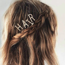 Load image into Gallery viewer, Hot selling rhinestone letter hairpin(A11142)