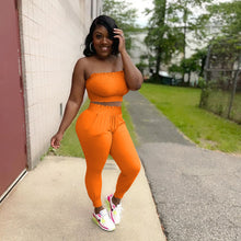 Load image into Gallery viewer, Pleated tube top leisure suit AY1114