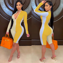 Load image into Gallery viewer, Block stretch five-point leggings AY1117