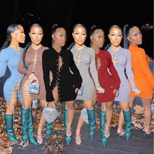 Load image into Gallery viewer, Sexy hollow striped dress(AY1392)