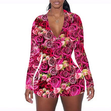 Load image into Gallery viewer, Valentine's Day rose print jumpsuit AH2033