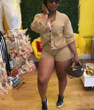 Load image into Gallery viewer, Fashion solid color casual cardigan suit(AY1973)