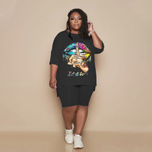 Load image into Gallery viewer, Colorful lip fashion printing suit AY1085