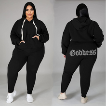 Load image into Gallery viewer, Casual Rhinestone Sweatshirt Set(AY1477)