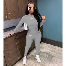 Load image into Gallery viewer, Casual letter printing multicolor sports suit(AY1220)