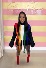 Load image into Gallery viewer, Fashion color striped fringed sweater(AY1539)