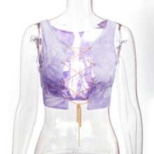 Load image into Gallery viewer, Sexy Metal Chain Cropped Tank Top T-Shirt(AY1832)