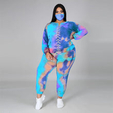 Load image into Gallery viewer, Tie-dye fashion long sleeve casual suit(AY1302)