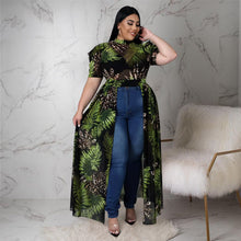 Load image into Gallery viewer, Plus size colorful yarn hollow dress top(AY1843)