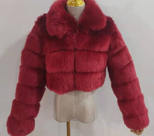 Load image into Gallery viewer, Hot sale lapel faux fur short coat(AY1356)
